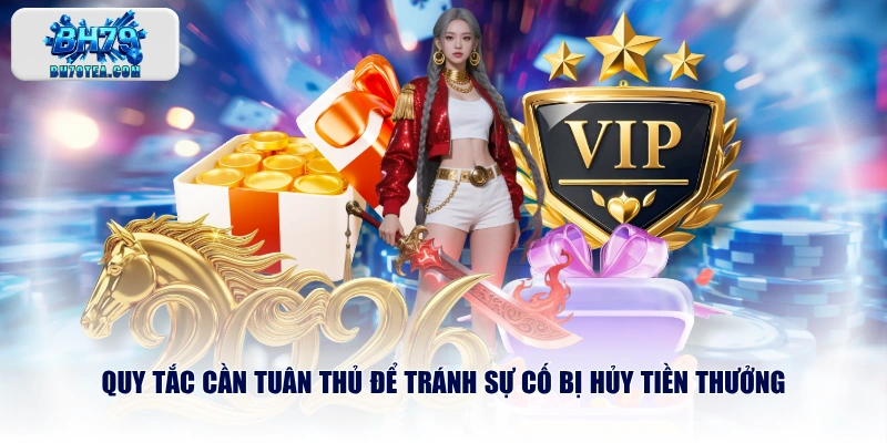 Quy tắc cần tuân thủ để tránh sự cố bị hủy tiền thưởng